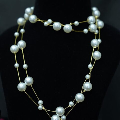 Indo western Long Pearl Necklace