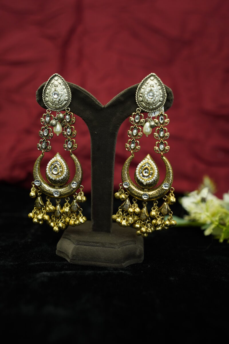 Silver Chandbali Earrings